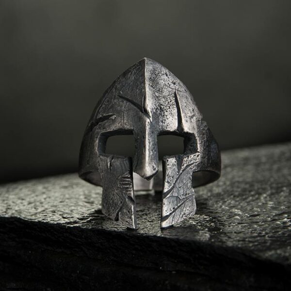 999 Fine Silver Spartan Helmet Ring