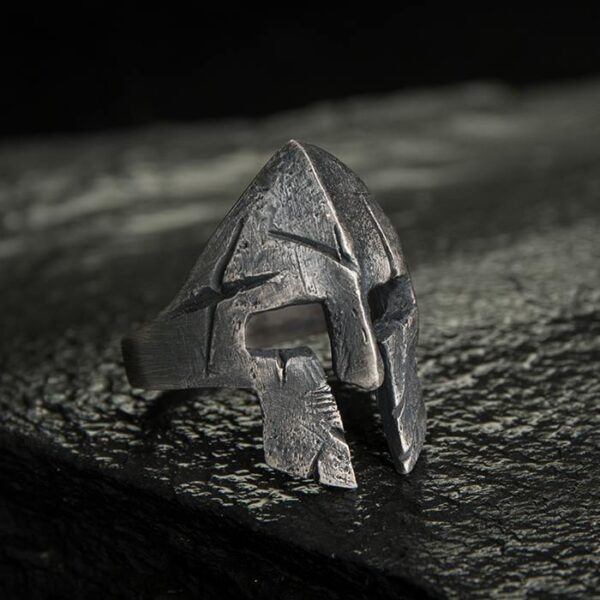 999 Fine Silver Spartan Helmet Ring