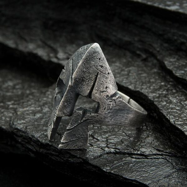 999 Fine Silver Spartan Helmet Ring