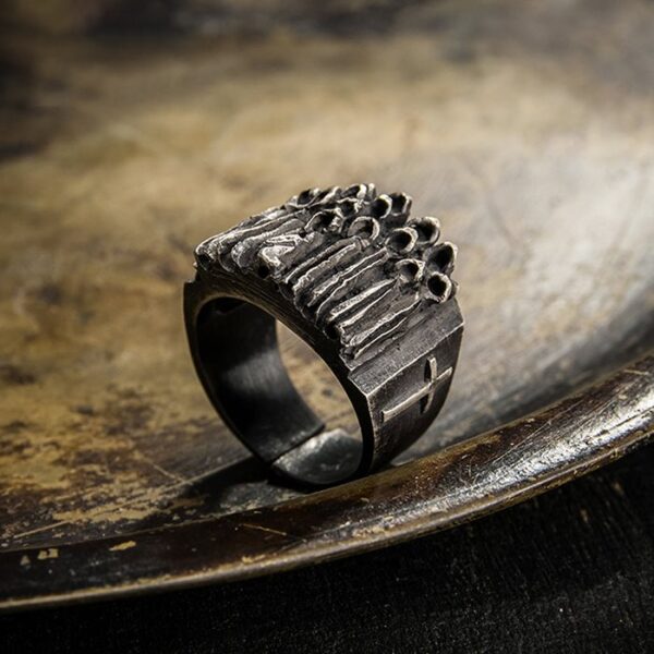 Silver Christian Ghost Ring