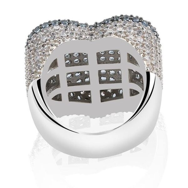 Heart CZ Iced Out Ring
