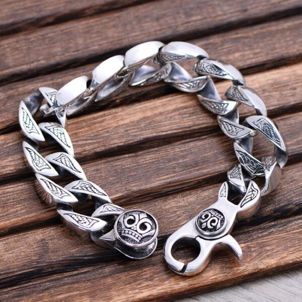 Men's Silver Chunky Curb Chain Bracelet