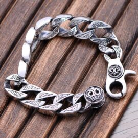 Men's Silver Chunky Curb Chain Bracelet