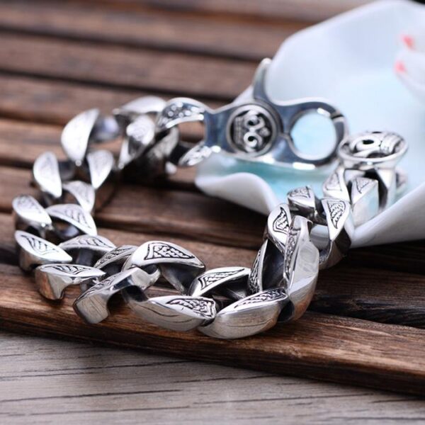 Men's Silver Chunky Curb Chain Bracelet