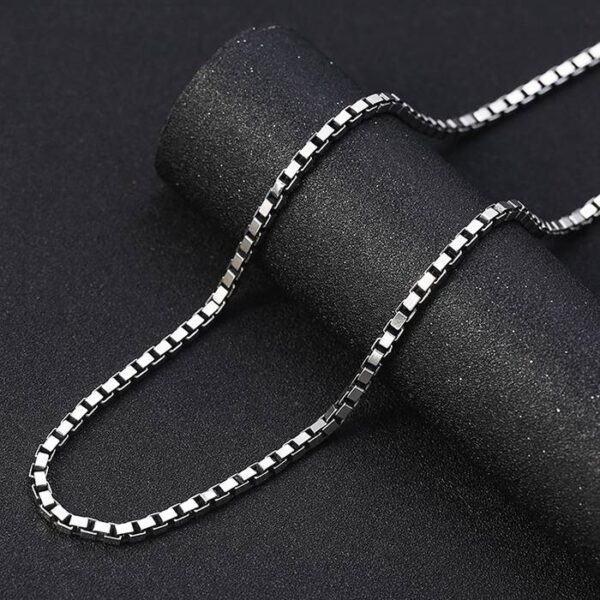 Silver Box Chain Necklace