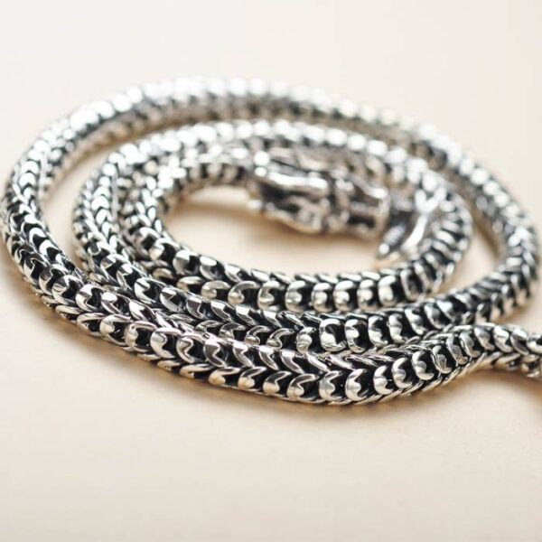 Silver Dragon Chain Necklace