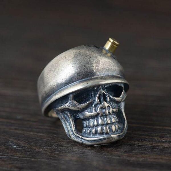 Military Skull Army Adjustable Ring