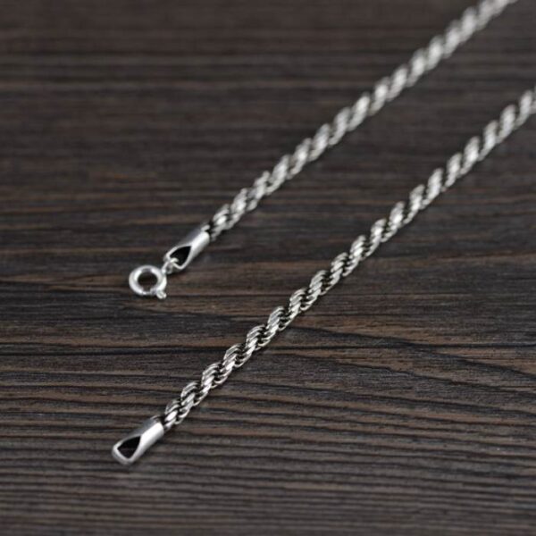 Sterling Silver 18" - 32" Rope Chain Necklace