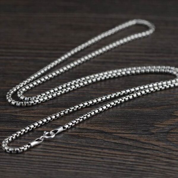 Sterling Silver 18" - 32" Rounded Box Chain Necklace