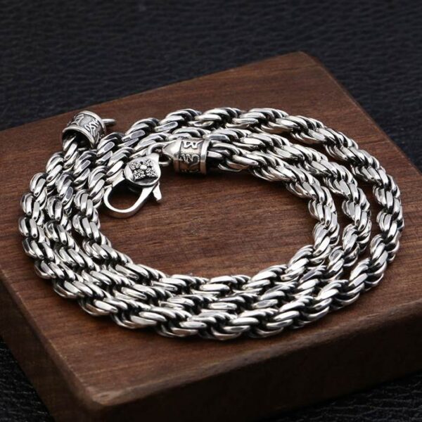 22" 24" Mens Thick Sterling Silver Diamond Cut Rope Chain VVV Jewelry