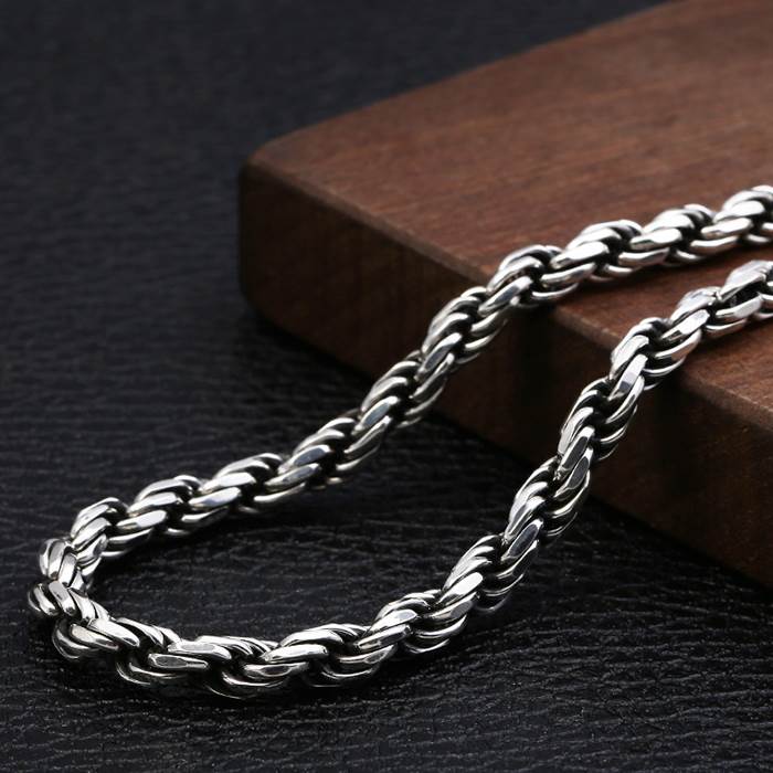 Mens Silver Curb Chain, Sterling Silver Necklace Silver Chain Thick Curb  Chain | belinda