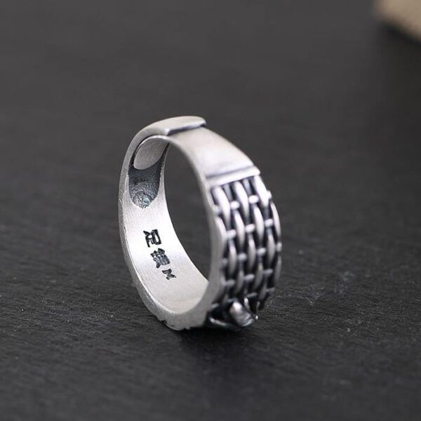 Women's 990 Silver Cicada Woven Ring