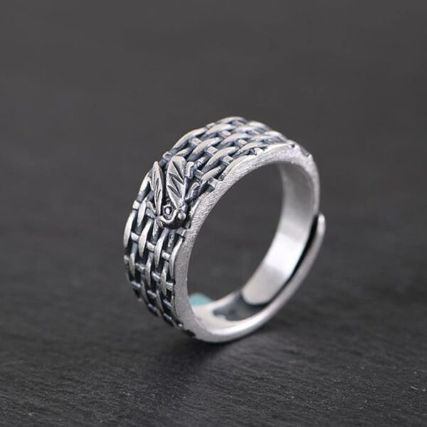 Women's 990 Silver Cicada Woven Ring