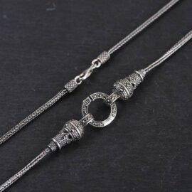 18" - 32" Foxtail Chain Necklace in Sterling Silver
