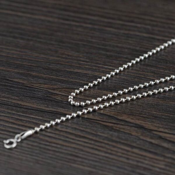 Silver 18" - 32" Beaded Ball Chain Necklace 2mm