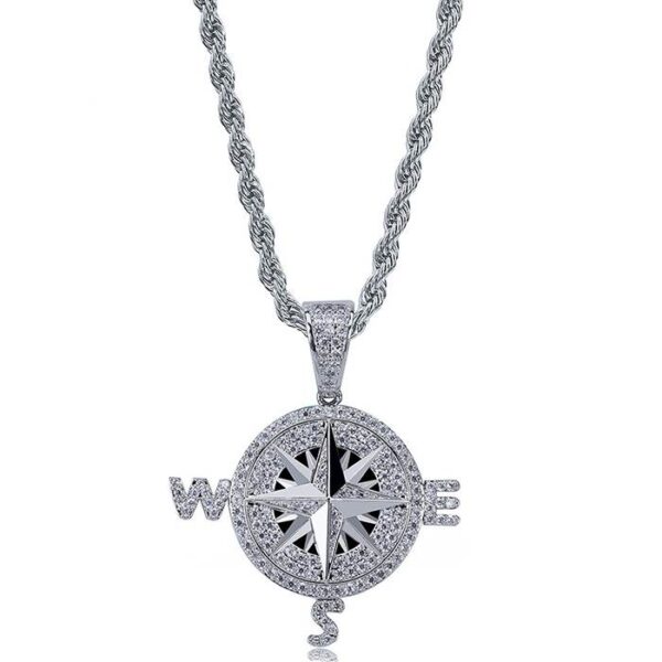 Compass Iced Out Necklace