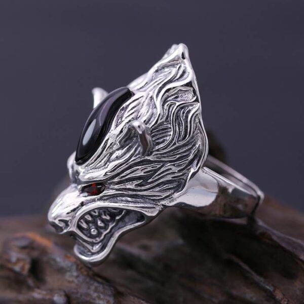 Wolf Head Ring