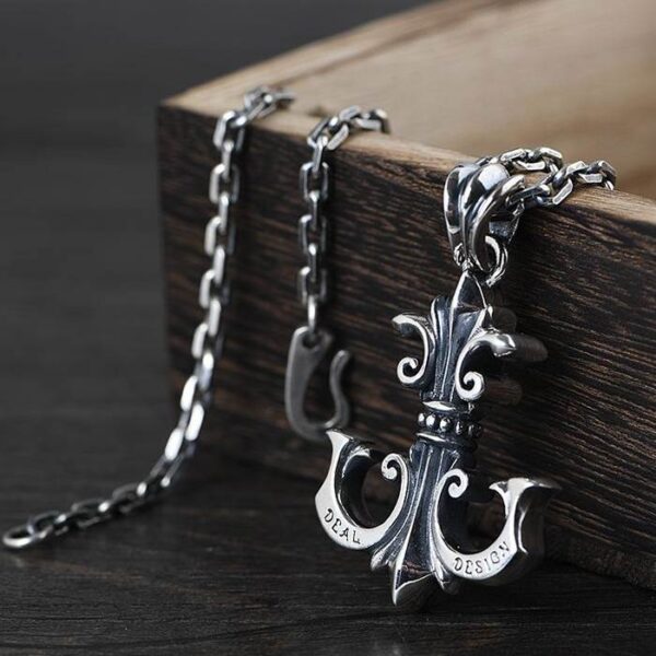 Sterling Silver Anchor Pendant Necklace