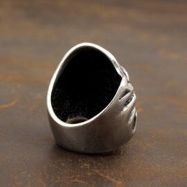 Men's Sterling Silver Gothic Devil Skull Ring