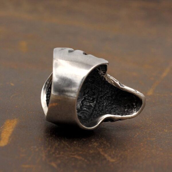 Men's Sterling Silver Gothic Devil Skull Ring