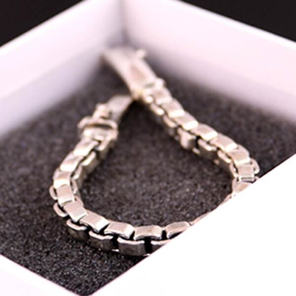Silver Classic Box Chain Bracelet