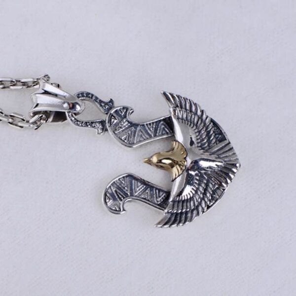 Silver Horseshoe Eagle Pendant