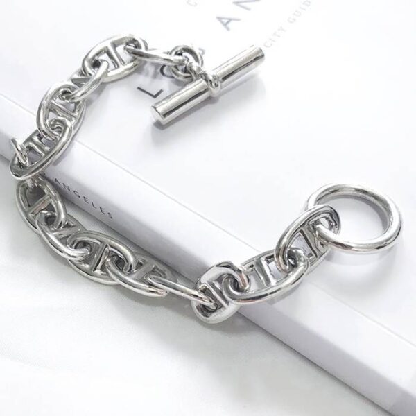 Silver Large Mariner Link Bracelet