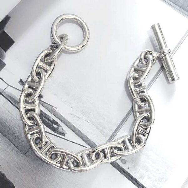 Silver Large Mariner Link Bracelet