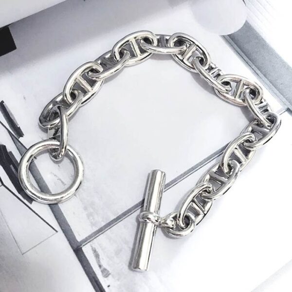 Silver Large Mariner Link Bracelet