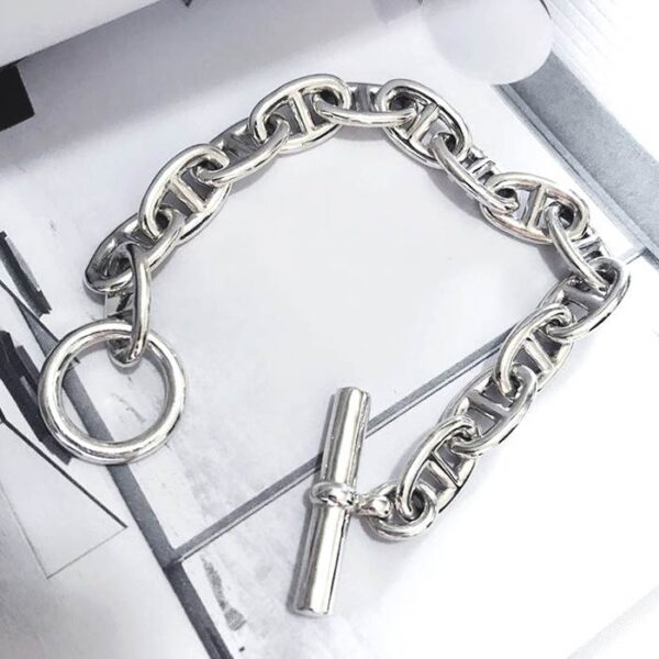 Silver Large Mariner Link Bracelet