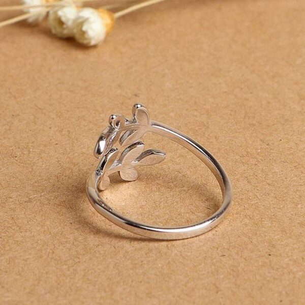 Silver Polished Olive Leaf Ring