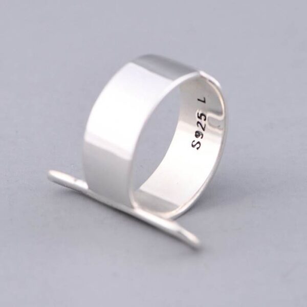 Silver Polished Paperclip Wrap Ring