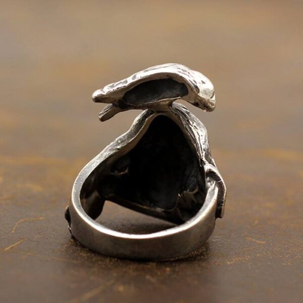 Silver Raven Skull Expendables Ring