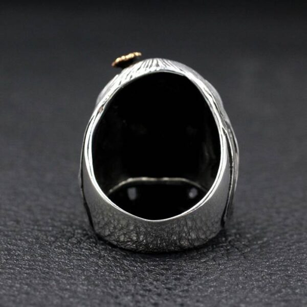 Silver 'Skull Of Female' Biker Ring