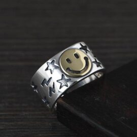 Star Smiley Face Ring