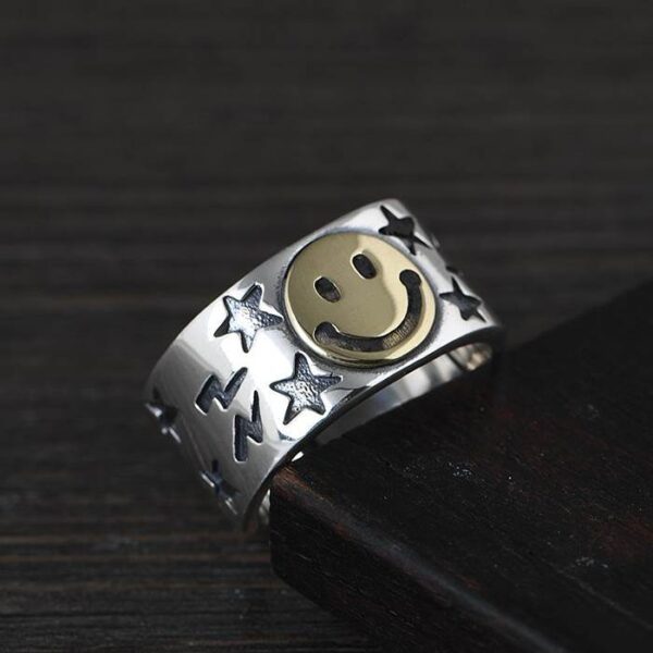Star Smiley Face Ring