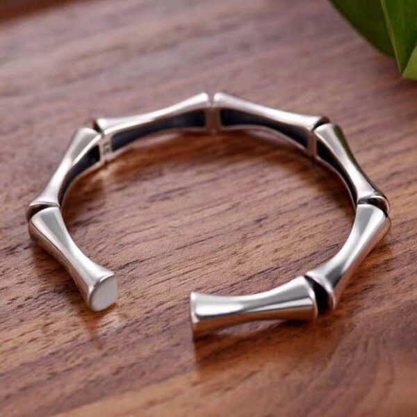 Sterling Silver Bamboo Cuff Bracelet