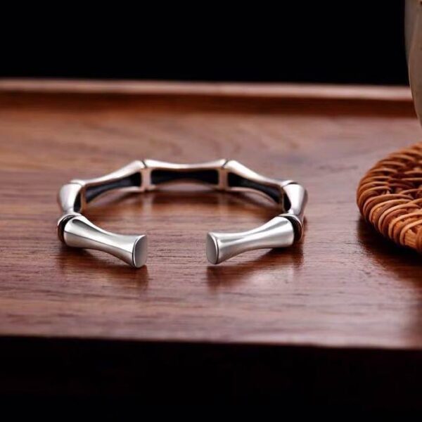 Sterling Silver Bamboo Cuff Bracelet