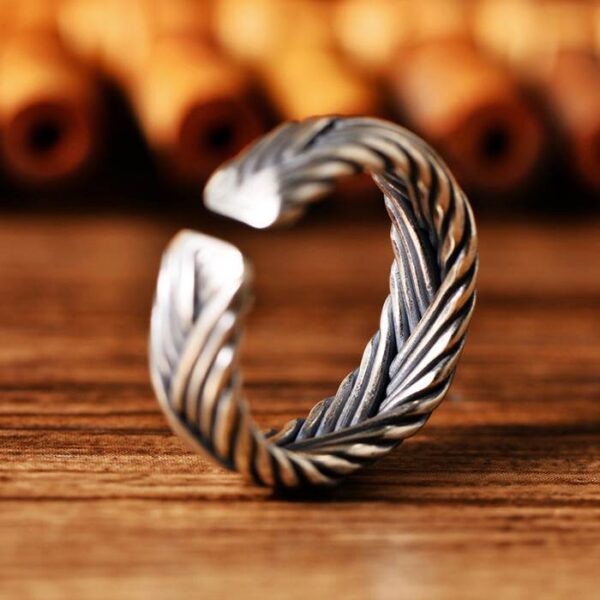 Sterling Silver Braided Cuff Ring