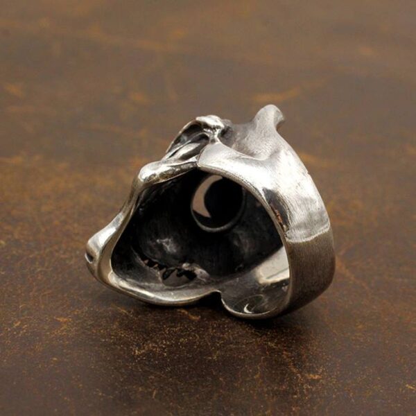 Sterling Silver Handmade Skull Biker Ring