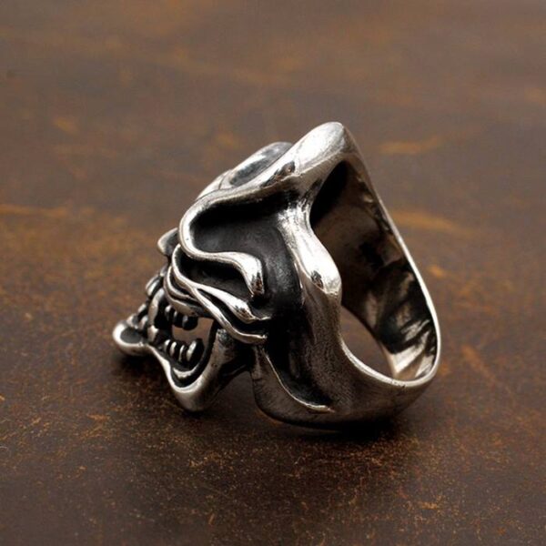 Sterling Silver Handmade Skull Biker Ring