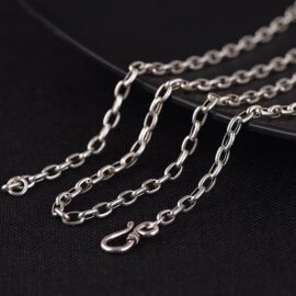 Sterling Silver Oval Link Chain Necklace