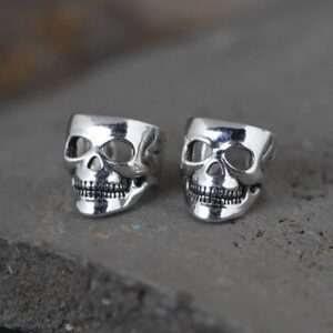 Sterling Silver Skull Ear Cuffs