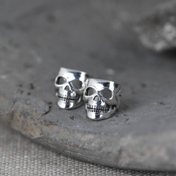 Sterling Silver Skull Ear Cuffs