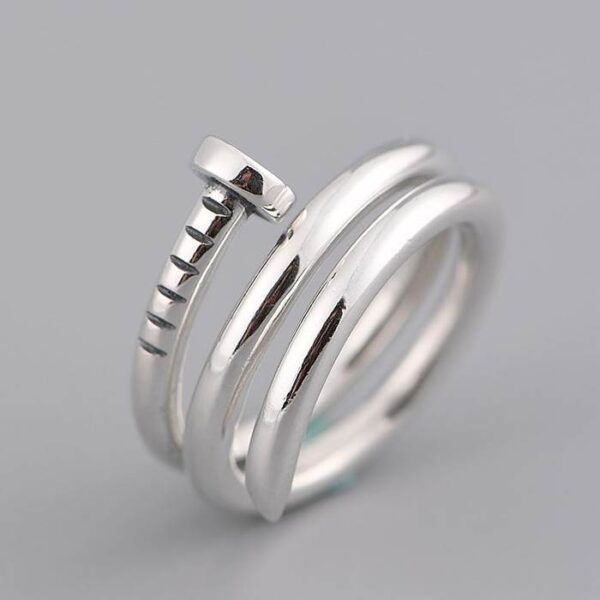 Women's Silver Nail Wrap Ring