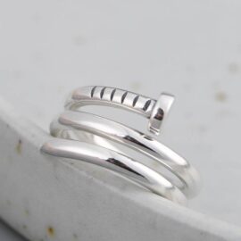 Women's Silver Nail Wrap Ring
