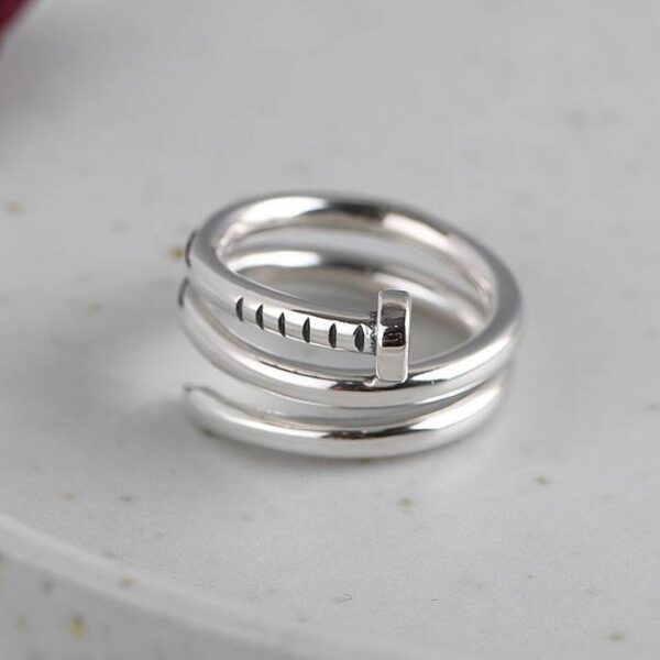 Women's Silver Nail Wrap Ring