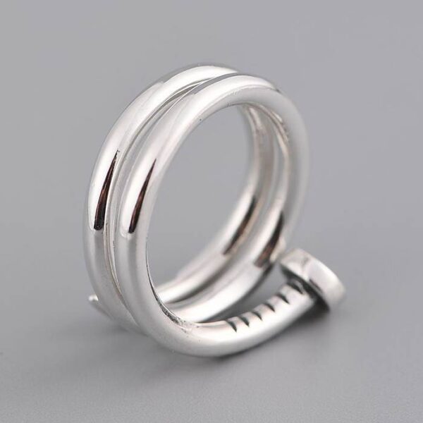 Women's Silver Nail Wrap Ring