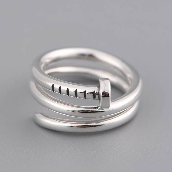 Women's Silver Nail Wrap Ring