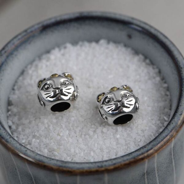 Women's Sterling Silver Cat Earrings